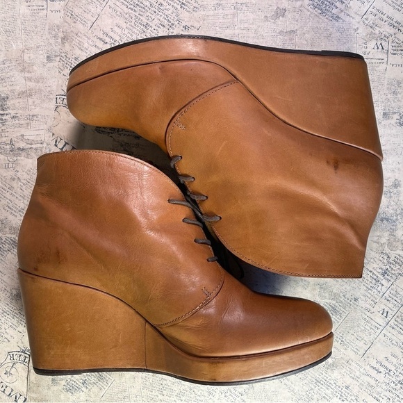 coclico leather lace up wedge booties - Picture 8 of 14
